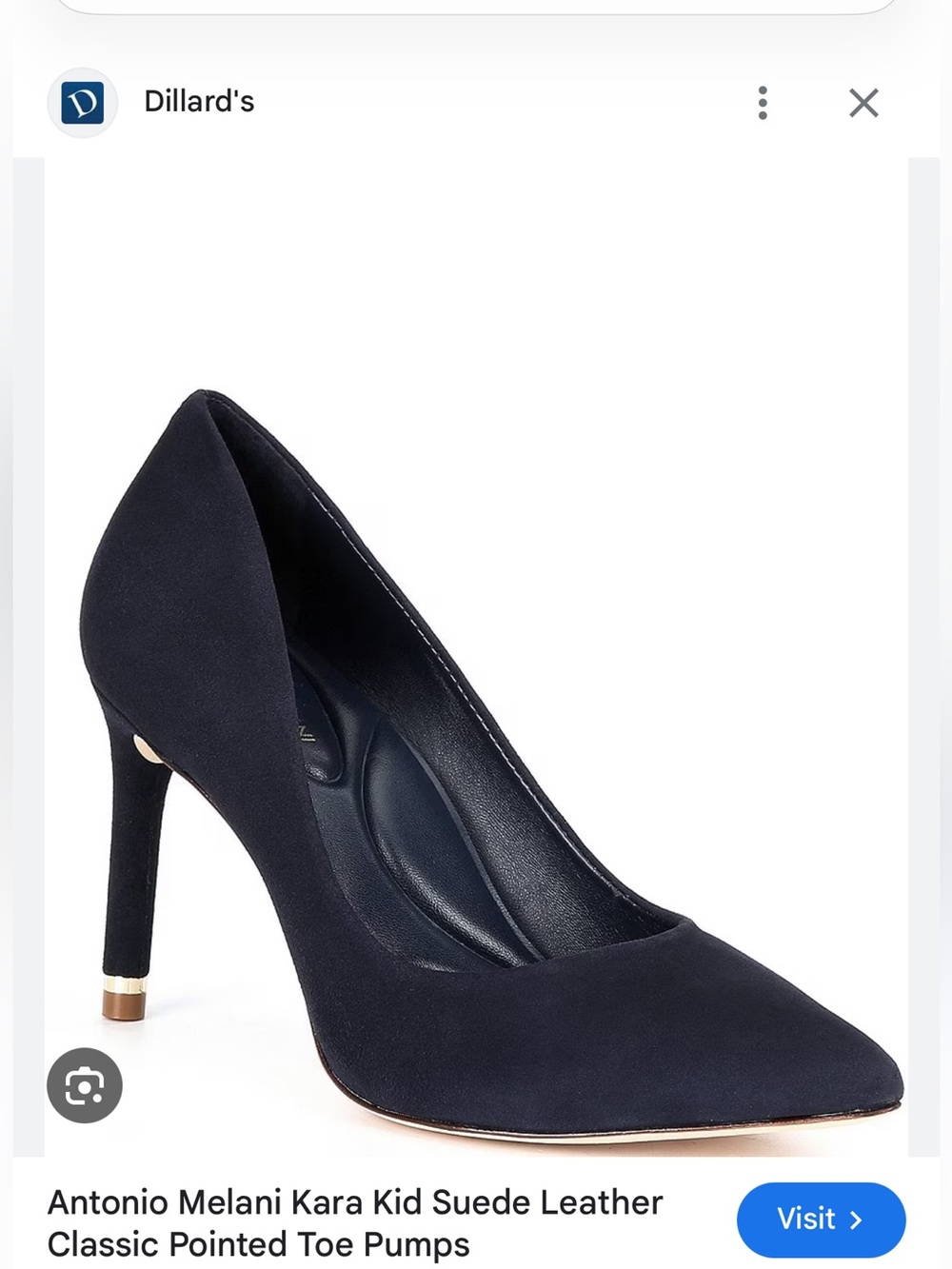 ANTONIO MELANI black Suede Pointed Toe Stiletto Pumps